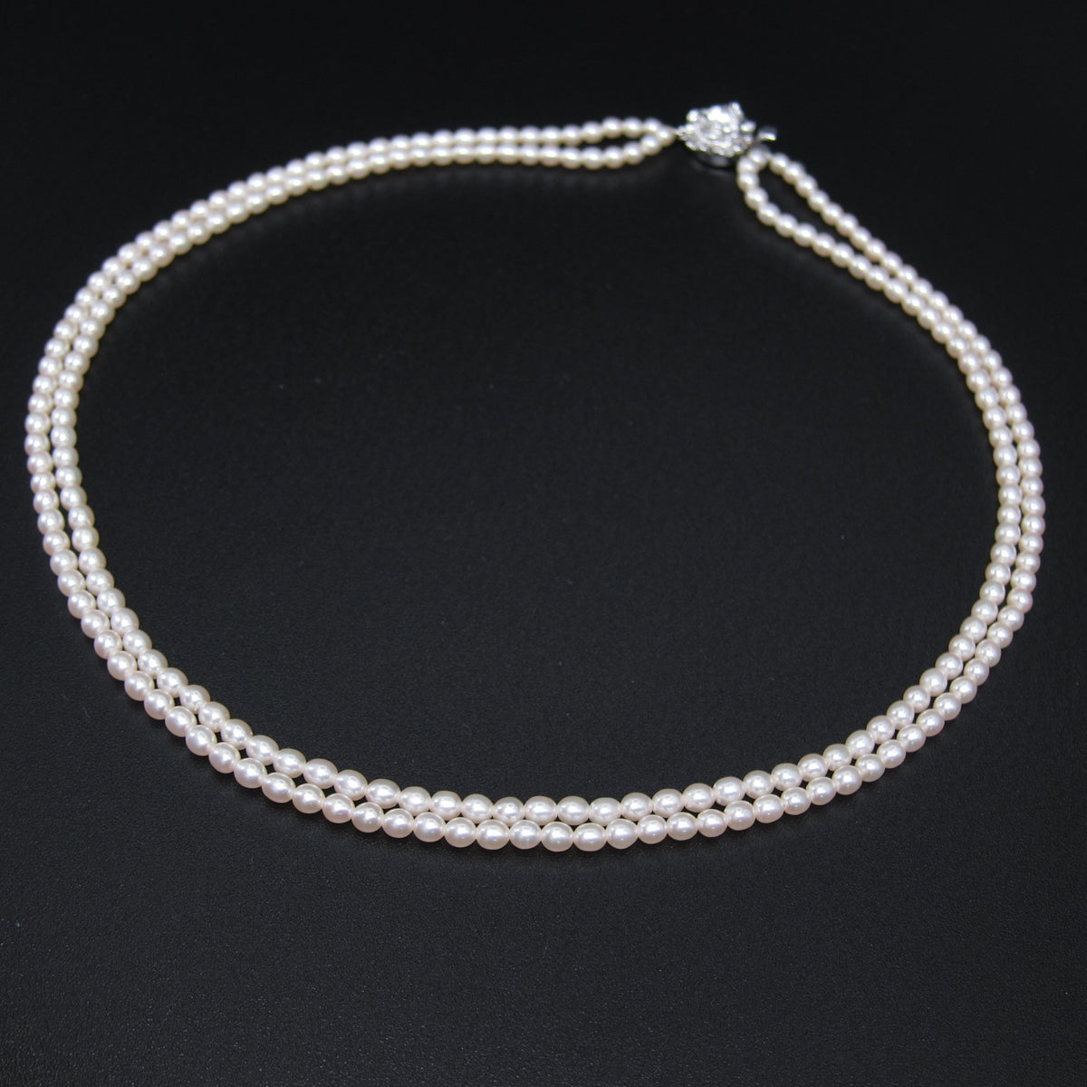 Vintage Luminous Freshwater Pearl Double-Strand Necklace