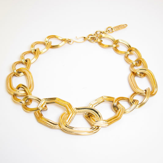 Yves Saint Laurent Vintage Stylish Golden Necklace