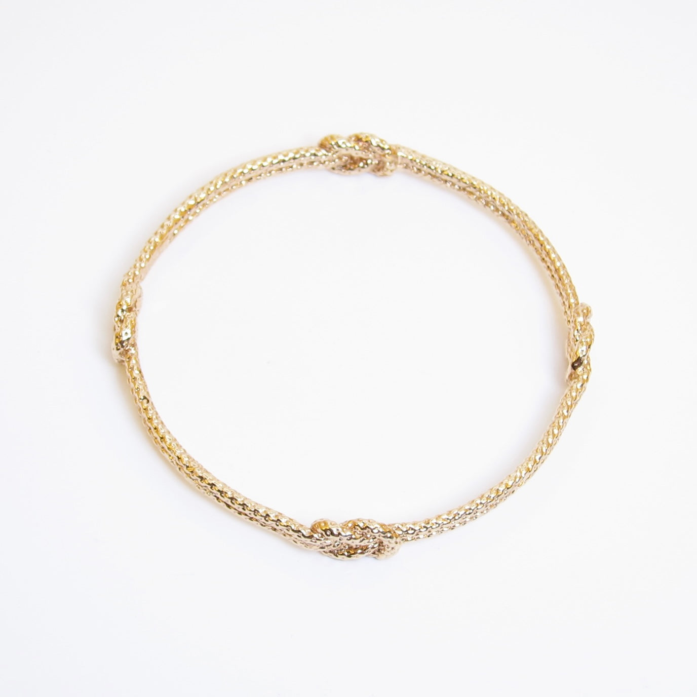 Christian Dior Vintage Twisted Rope Golden Bangle