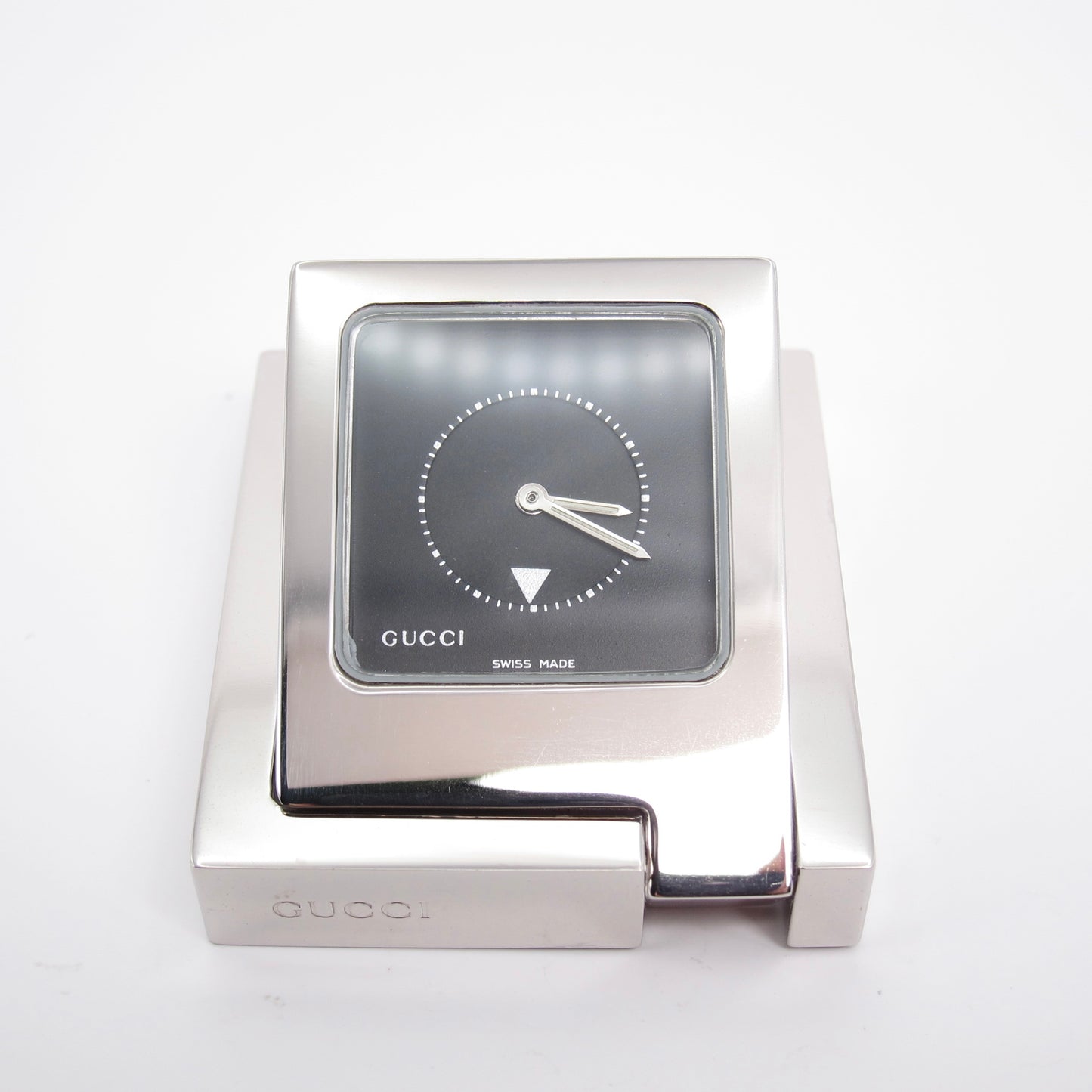 Gucci Vintage Black Square Face Table Clock