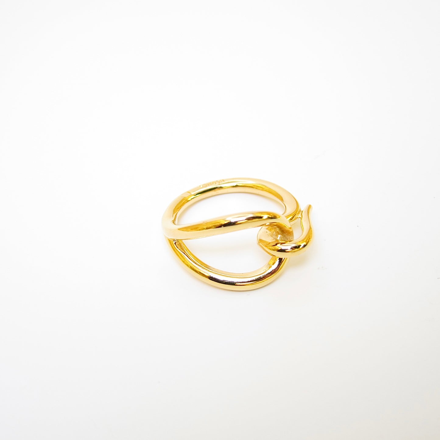 Hermes Vintage Jumbo Golden Scarf Ring
