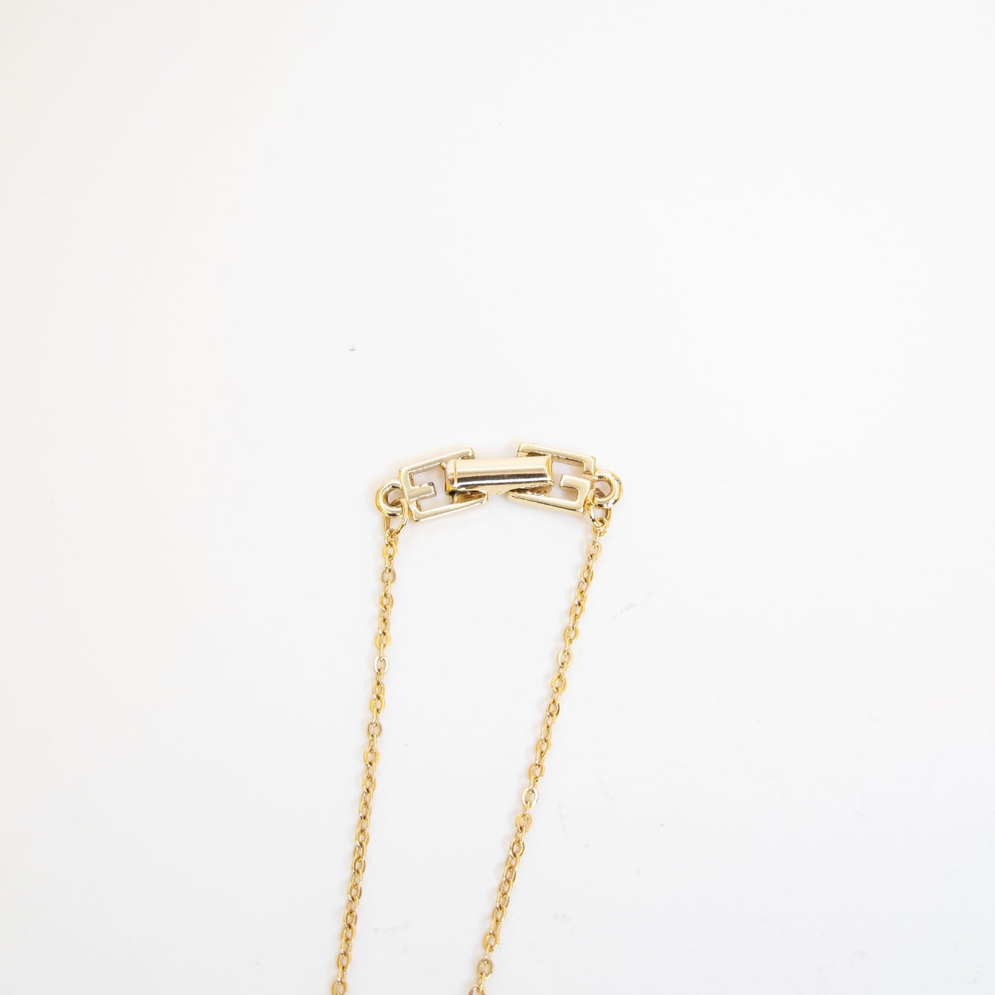 Givenchy Vintage G Logo with Rhinestone Golden Necklace