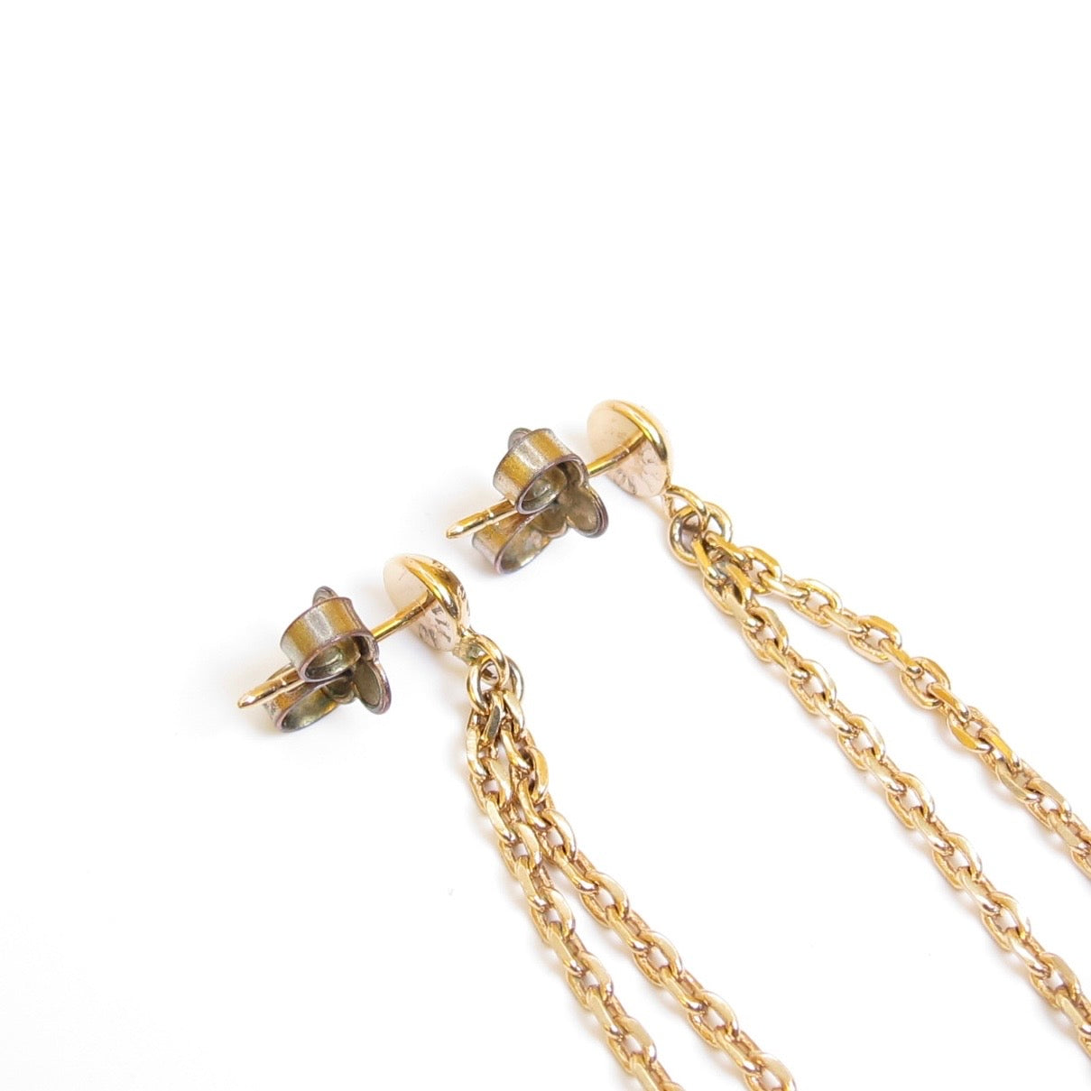 Louis Vuitton Vintage Gamble Dangle Golden Earrings