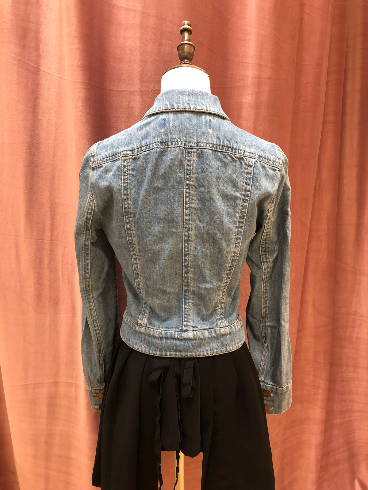 MaxMara Fitted Light Wash Denim Jacket