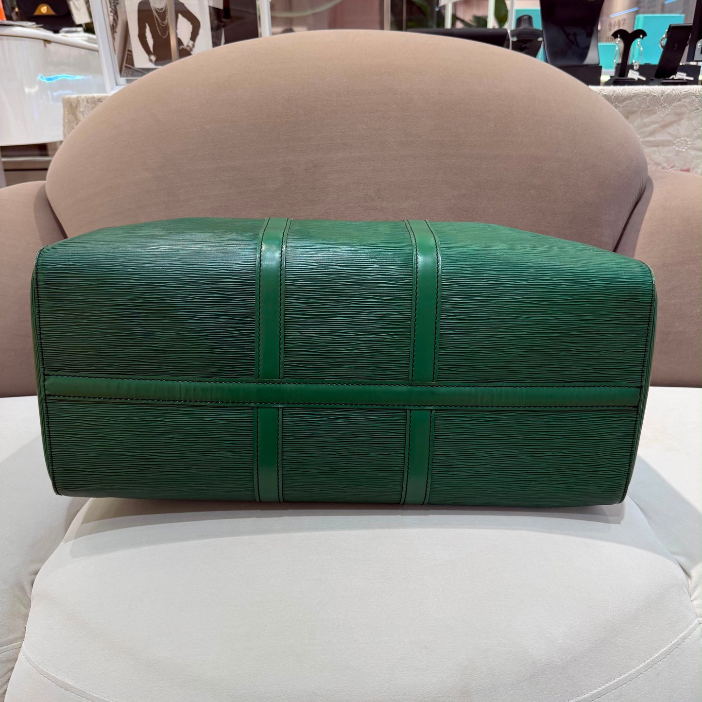 Louis Vuitton Vintage Epi Keepall 50 Green Boston Travel Bag