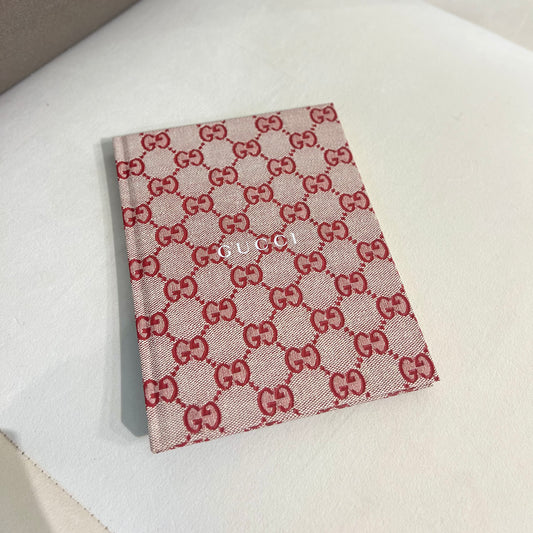 Gucci Vintage Red Gg Logo Note Book