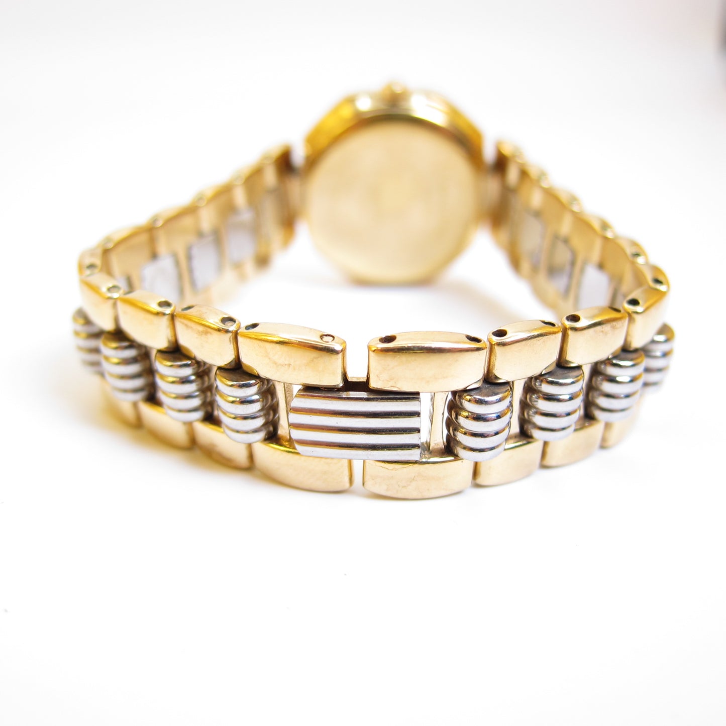 Christian Dior Vintage Octagon Golden Face Diamond Dial Two Tone Watch