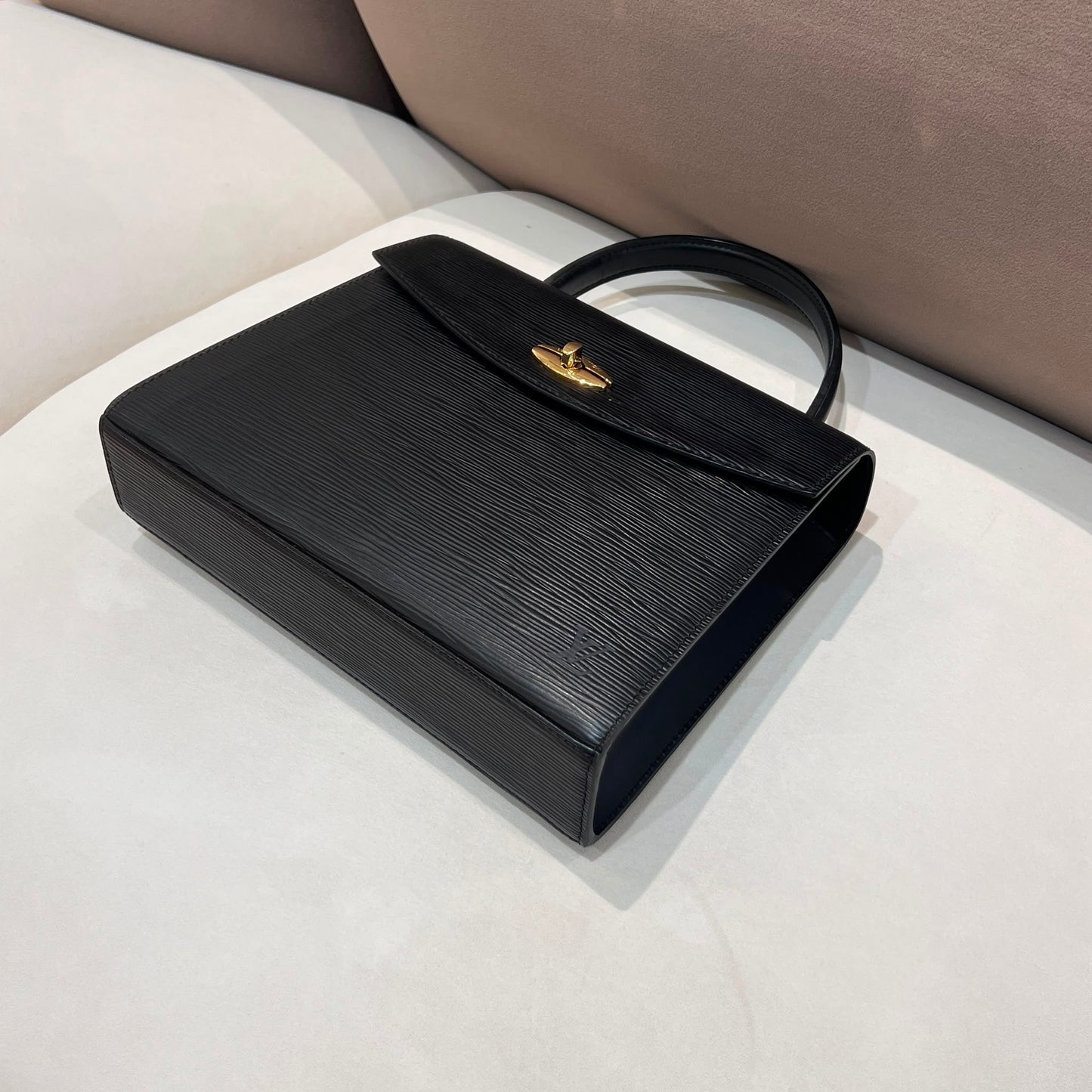 Louis Vuitton Vintage Black Epi Malesherbes Top Handle Handbag
