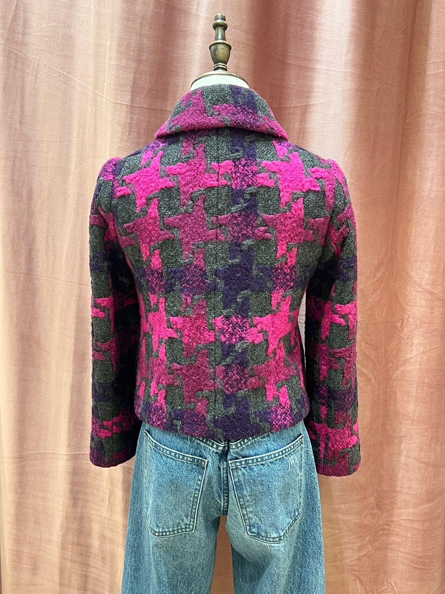 Marc by Marc Jacobs Purple Plaid Wool Coat