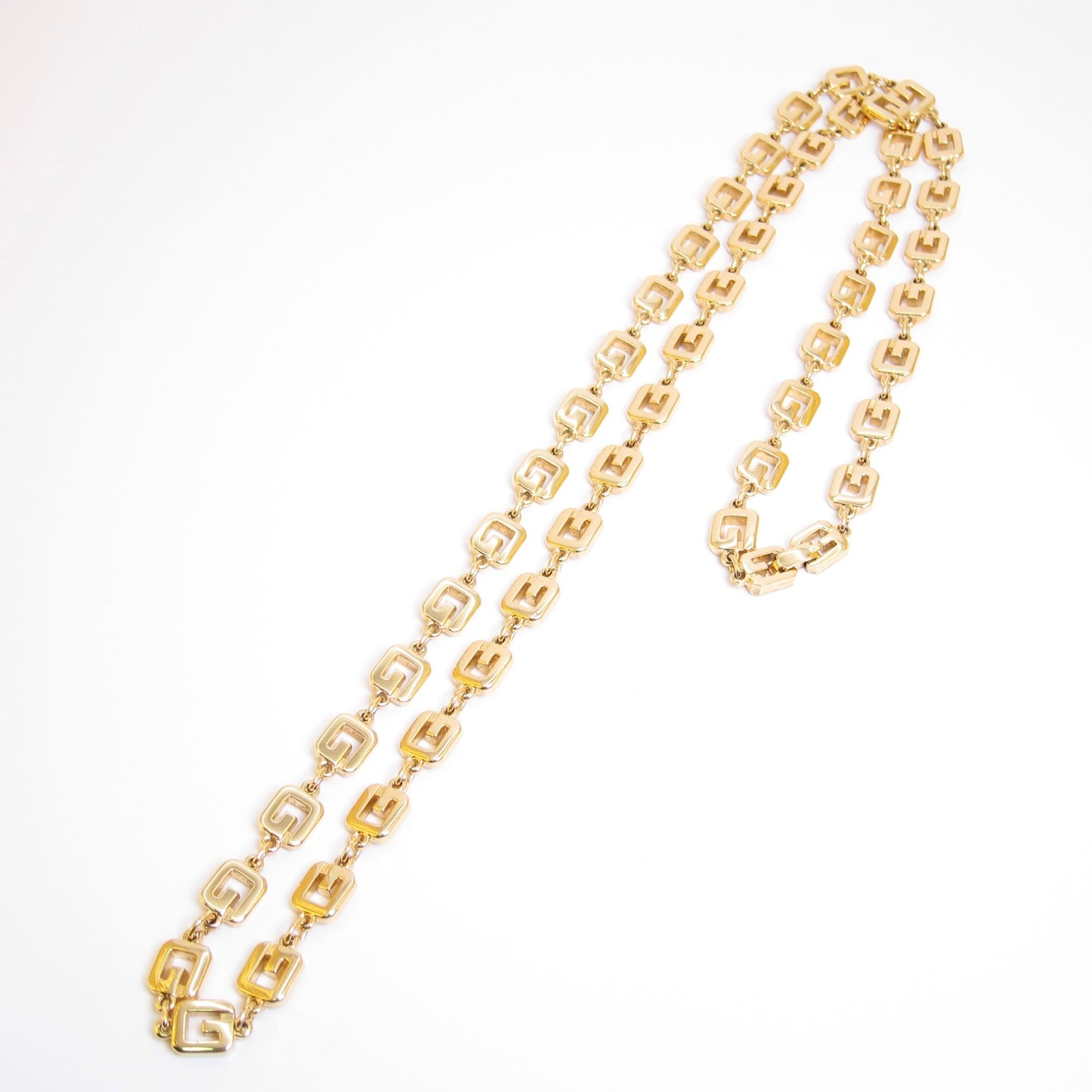 Givenchy Vintage G Logo Golden Long Necklace