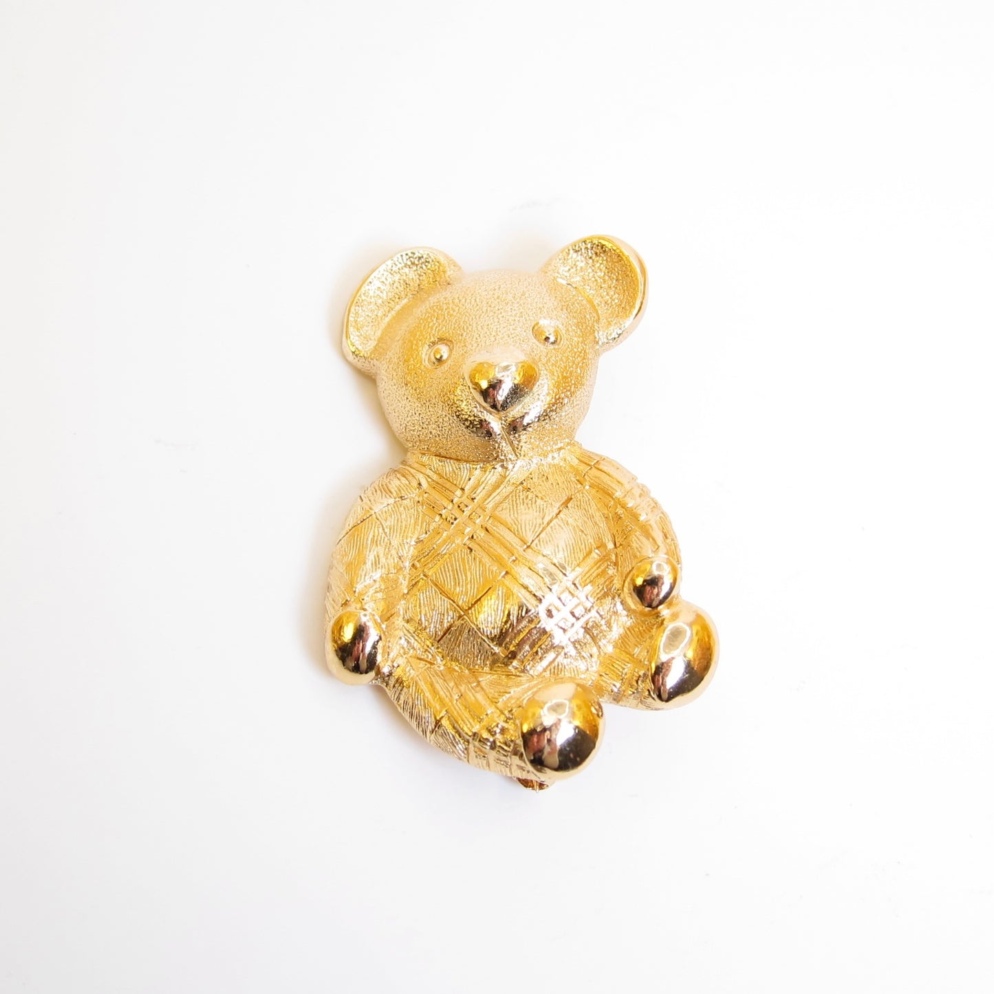 Burberry Vintage Bear Motif Golden Brooch