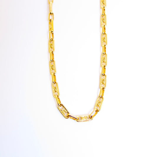 Celine Vintage Triomphe Golden Long Necklace