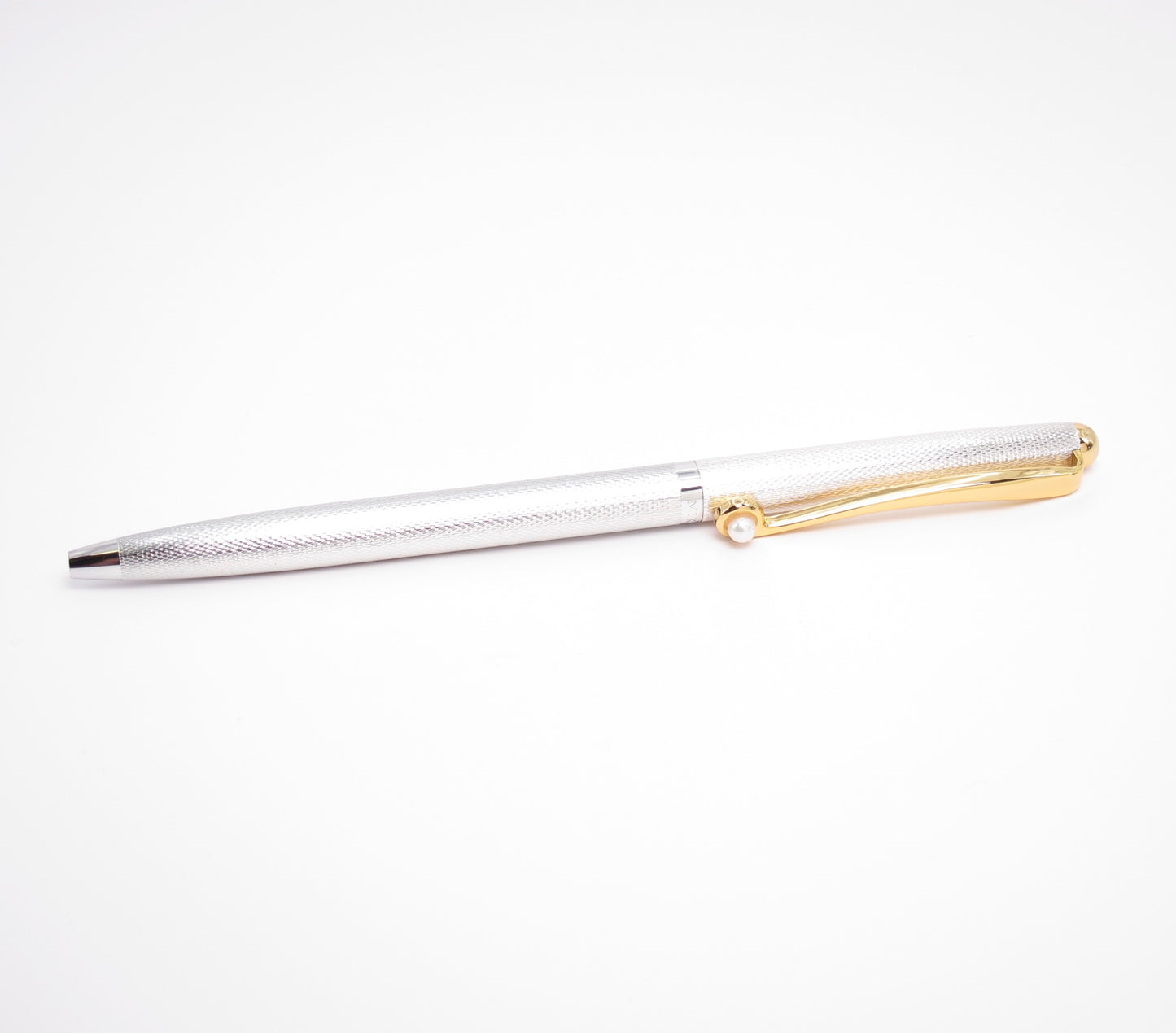 Mikimoto Vintage Two Tone Ballpoint Pen with Pearl