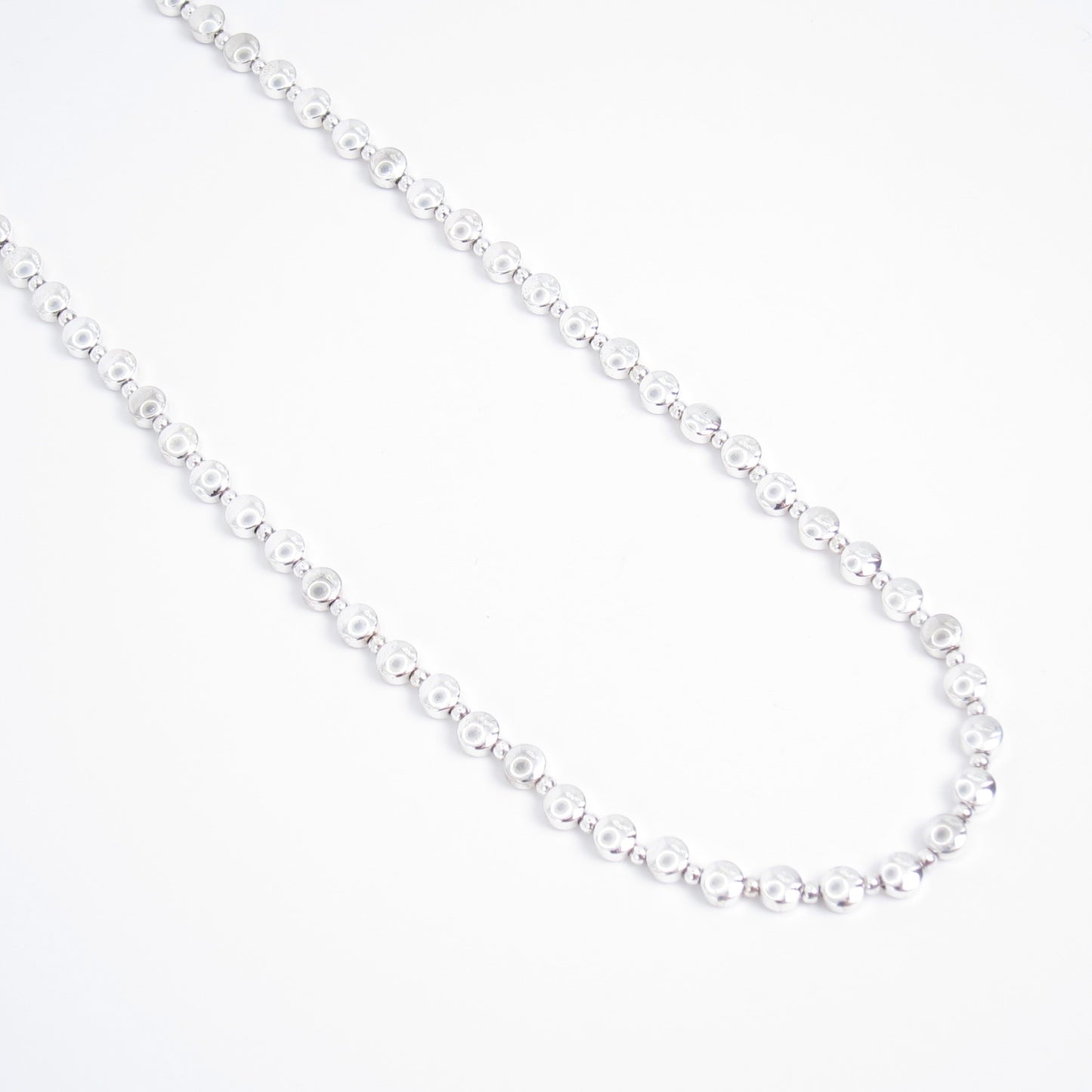 Monet Vintage Silver Bead Chain Necklace