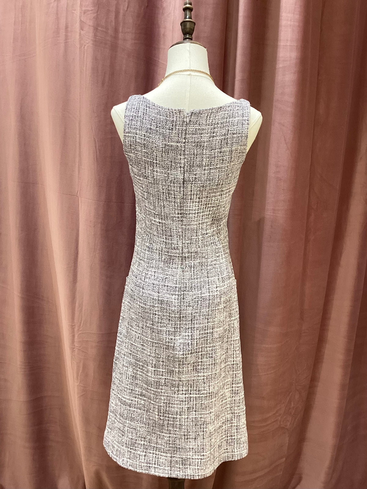 Chanel Vintage Unused Blue Gradient Tweed Sleeveless Dress