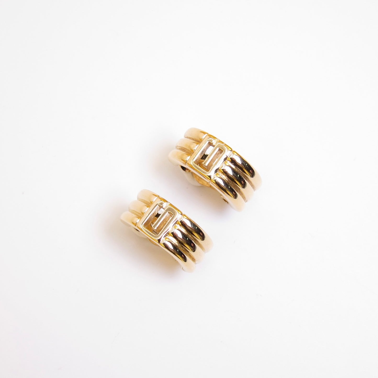 Givenchy Vintage G Logo Golden Clip-on Earrings