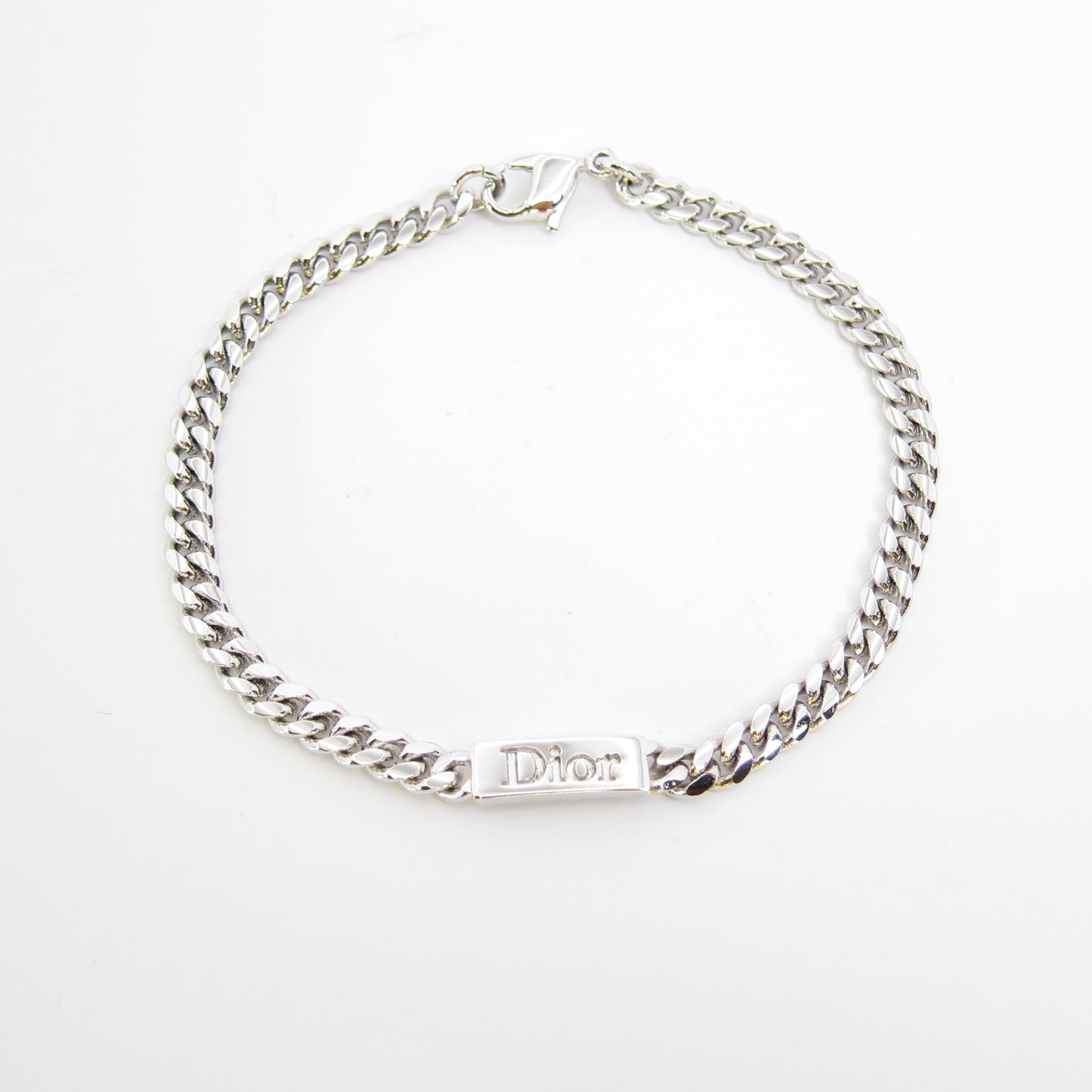 Christian Dior Vintage Dior Logo Silver Bracelet