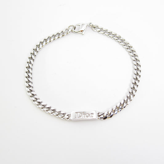 Christian Dior Vintage Dior Logo Silver Bracelet