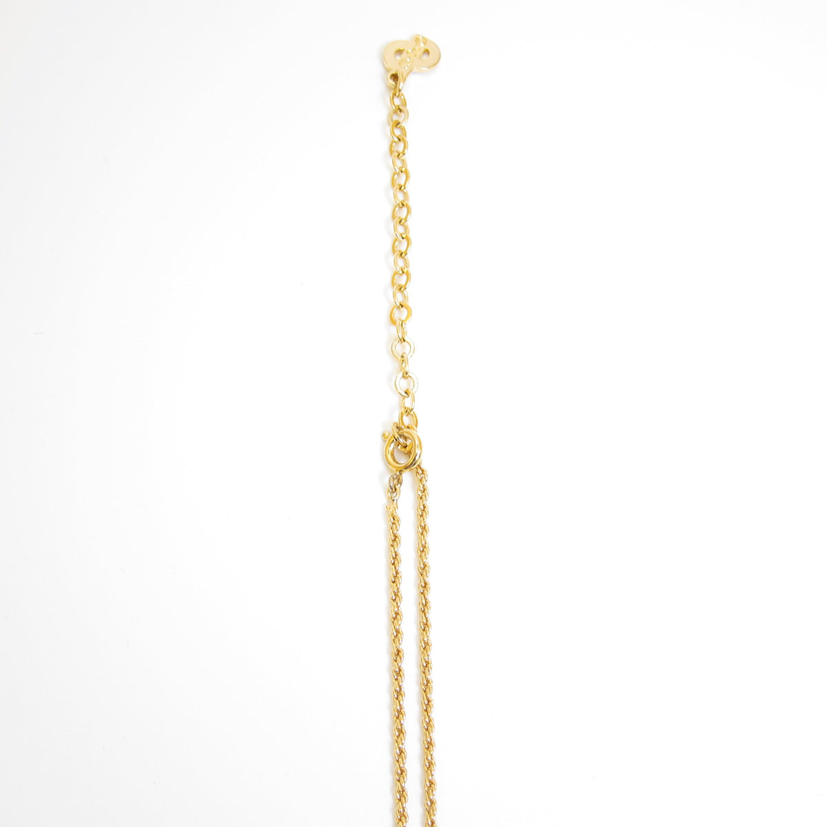 Christian Dior Vintage Interlocking CD Logo Gold-Tone Necklace