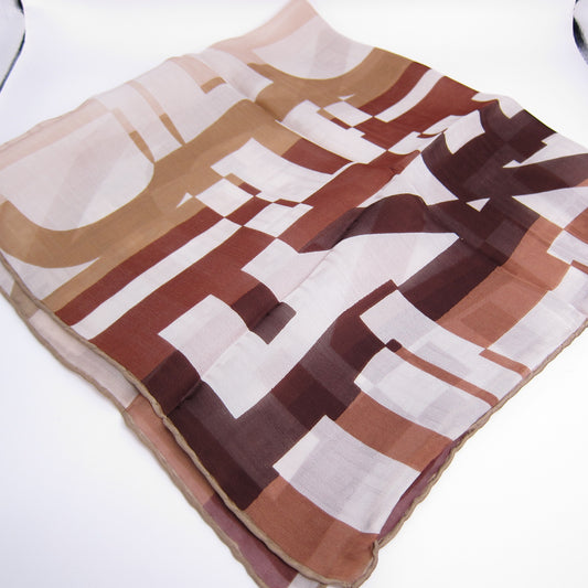 Fendi Vintage Unused Geometric Logo Silk Scarf