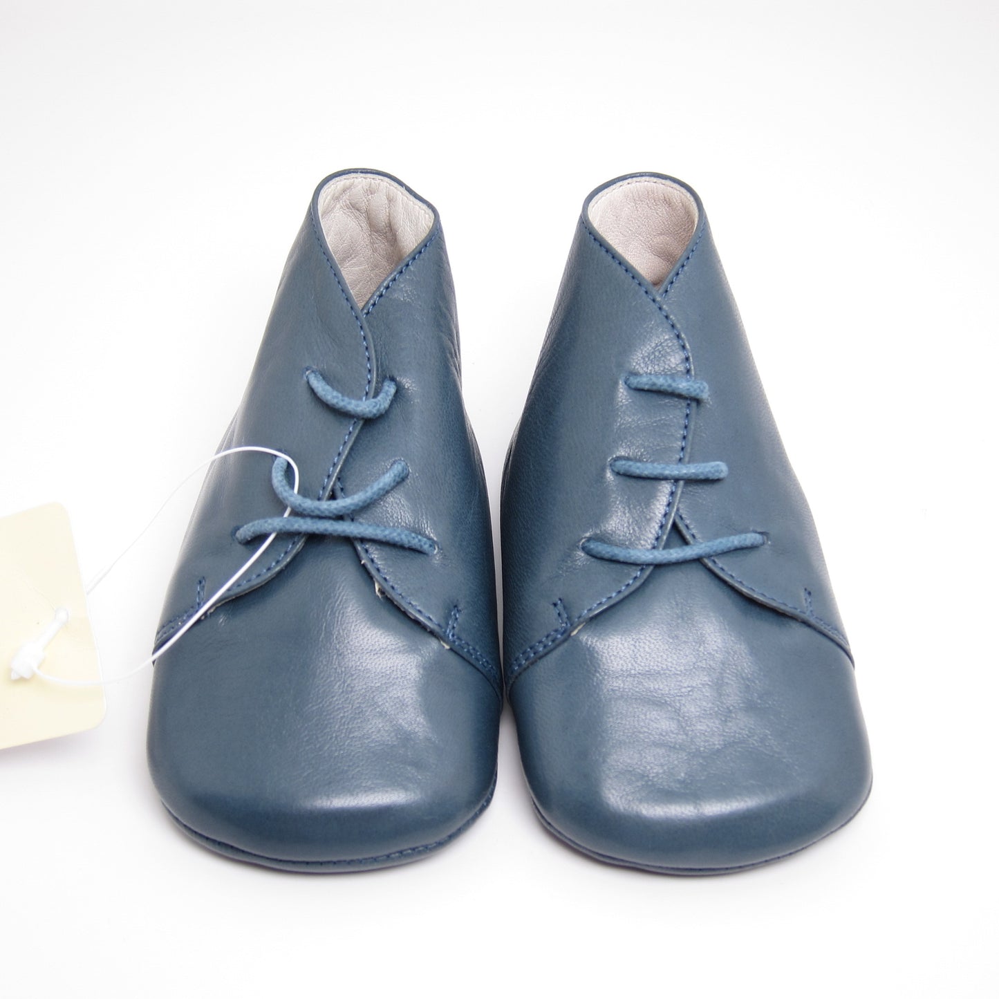 Hermes Vintage Blue Leather Baby Shoes