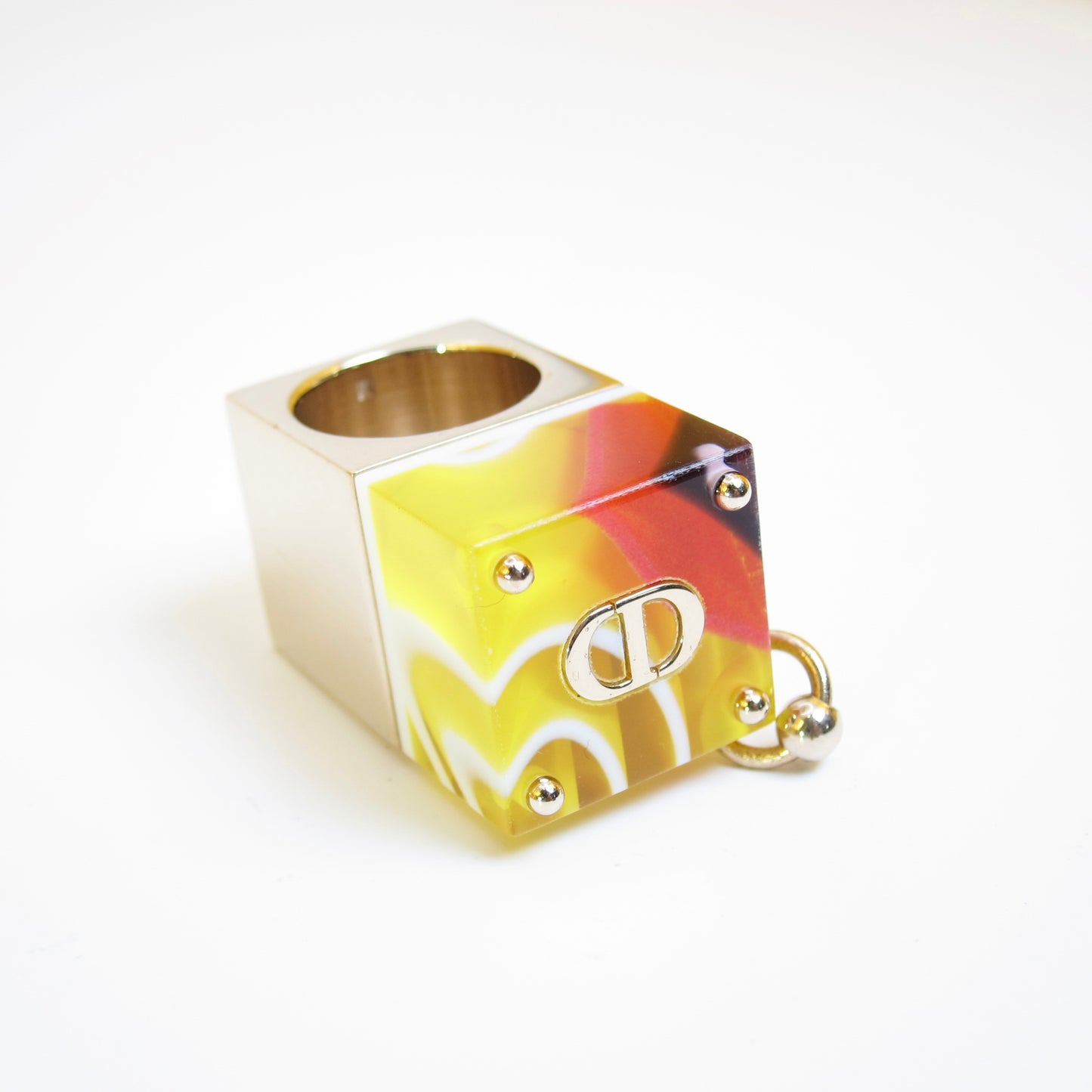 Christian Dior Vintage CD Logo Sorbet Ring