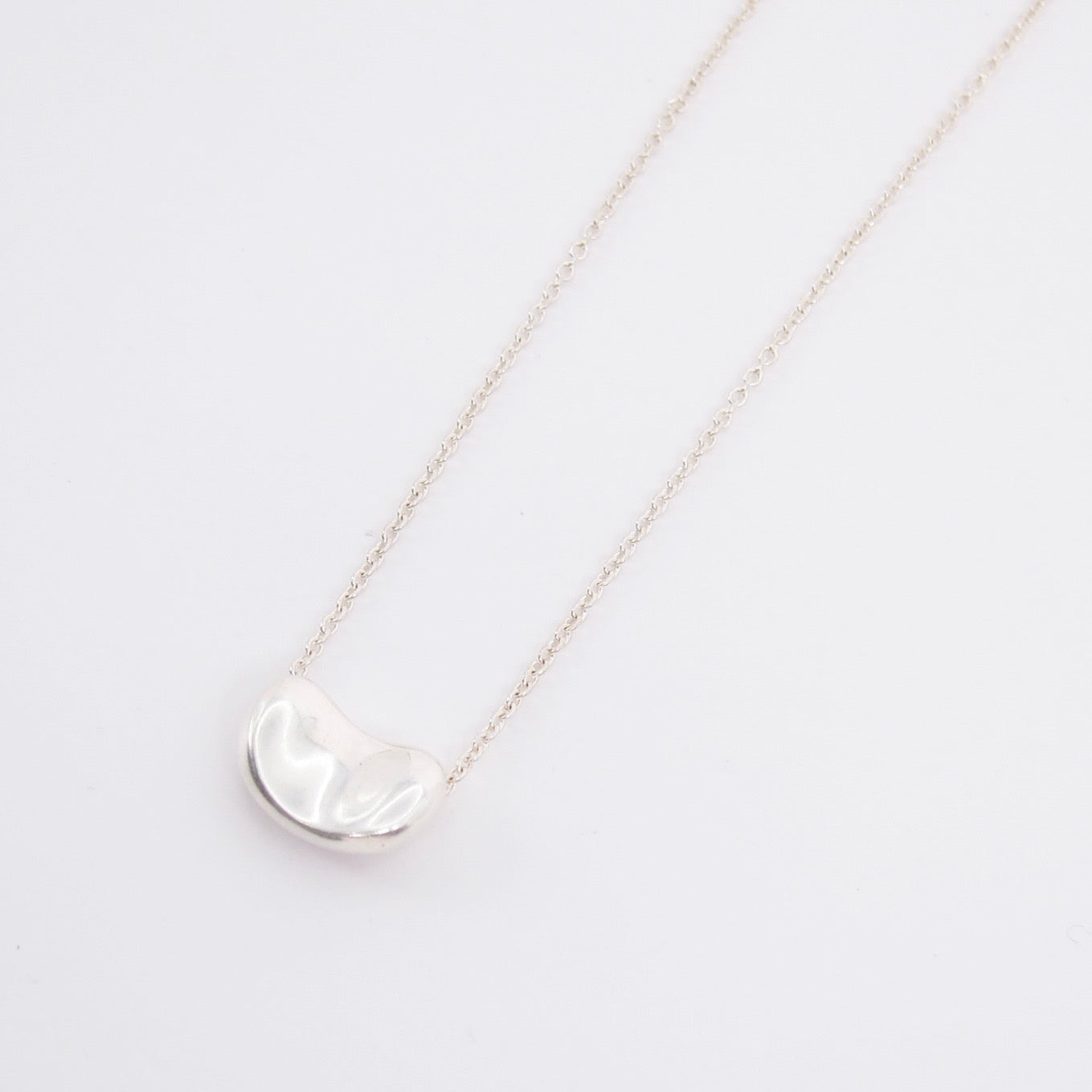 Tiffany Vintage 925 Silver Bean Pendant Necklace