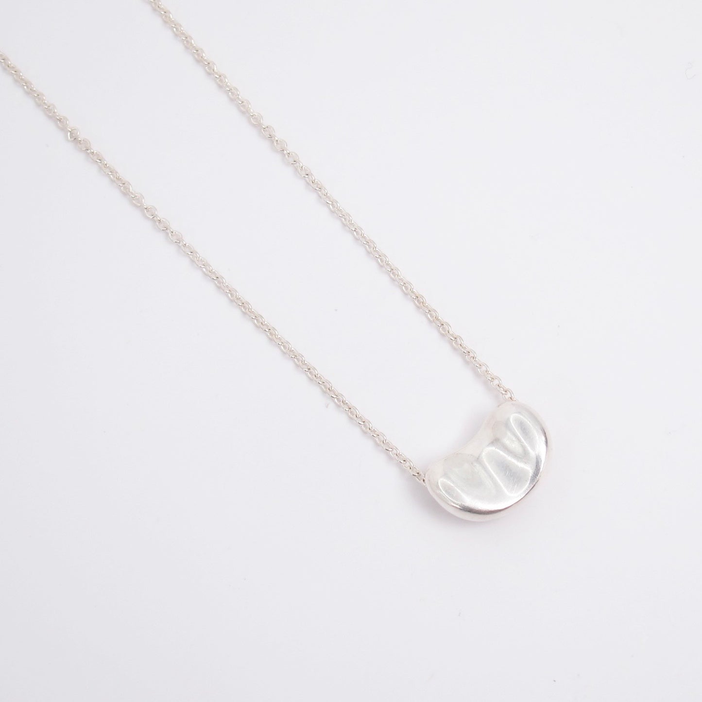 Tiffany Vintage 925 Silver Bean Pendant Necklace