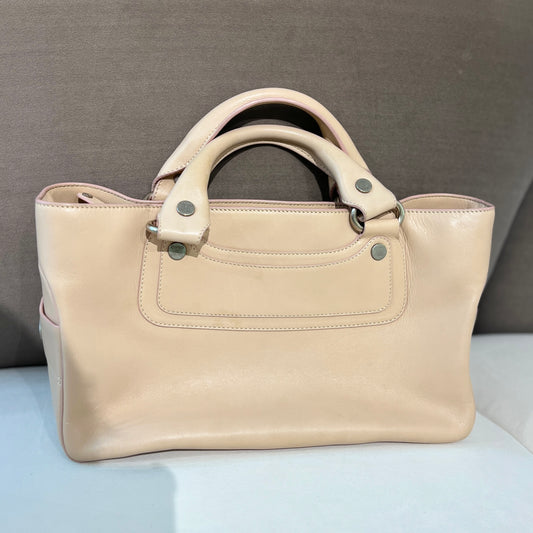 Celine Vintage Beige Pink Leather Boogie Bag