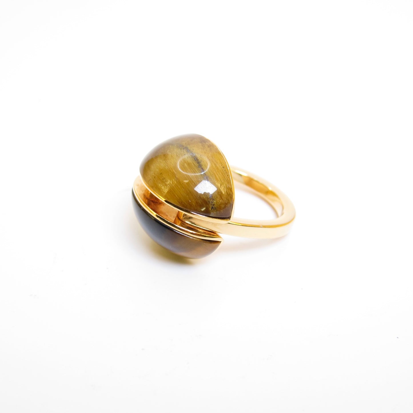 Chloe Vintage Amber Stone Golden Ring