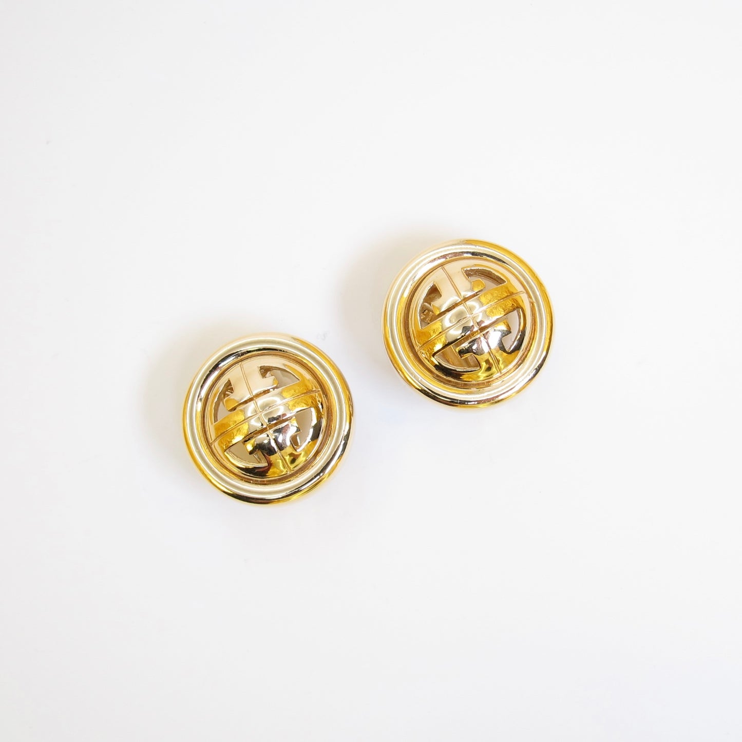 Givenchy Vintage 4G Logo Golden Clip-on Earrings