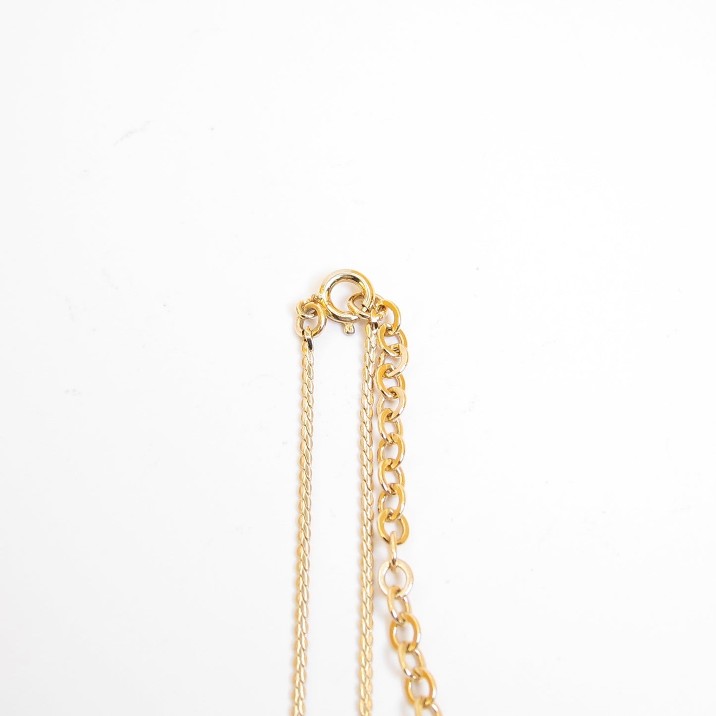 Christian Dior Vintage CD Logo in Heart with Rhinestone Golden Necklace