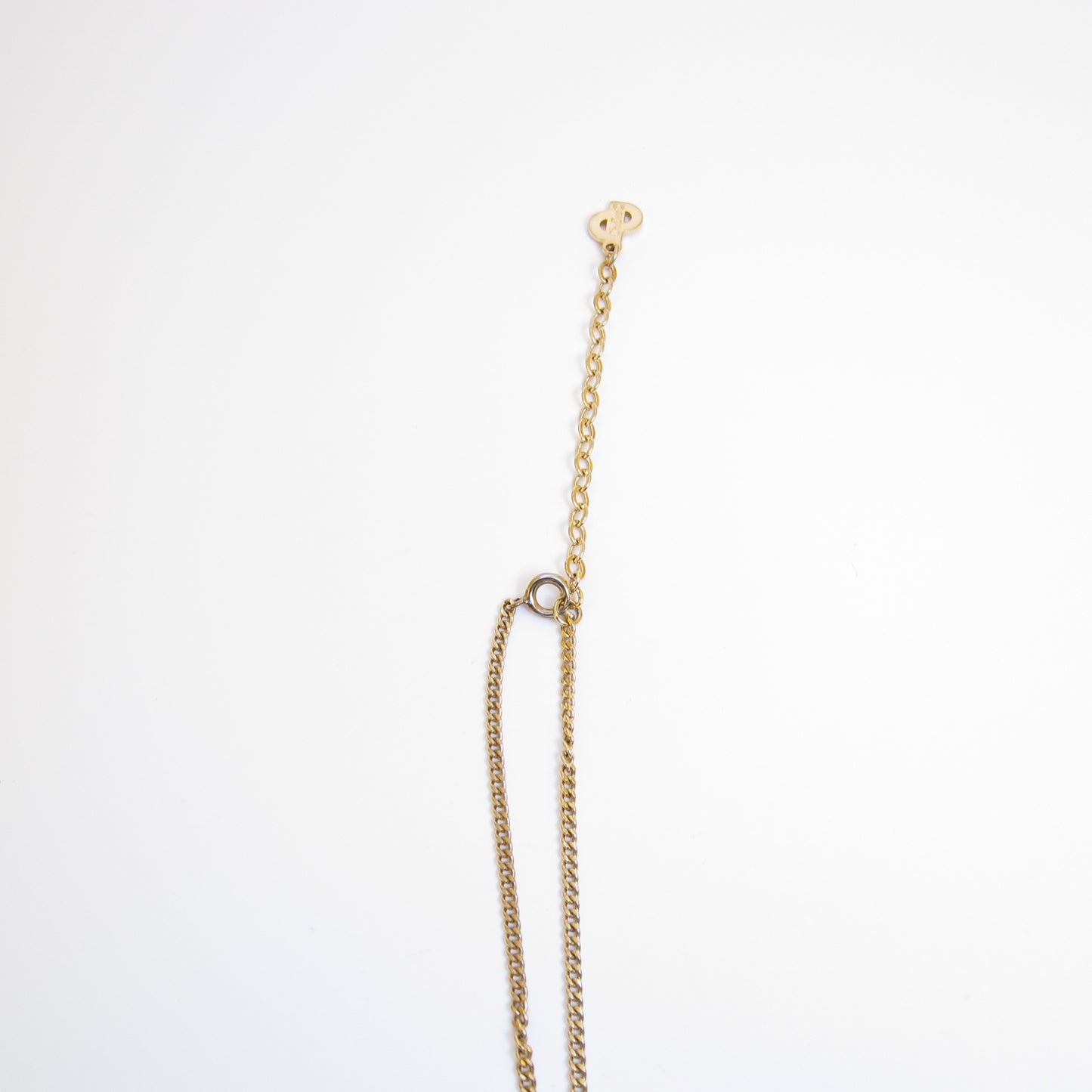 Christian Dior Vintage Dior Logo in Circle Golden Necklace