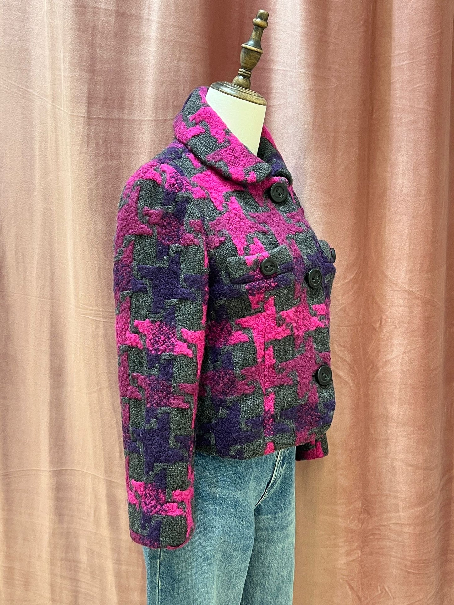 Marc by Marc Jacobs Purple Plaid Wool Coat