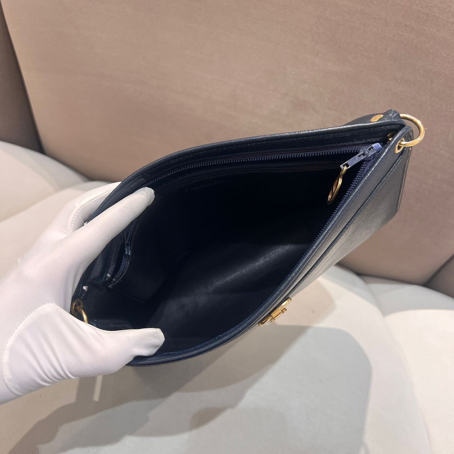 Christian Dior Vintage Lady Dior Cannage Black Shoulder Bag