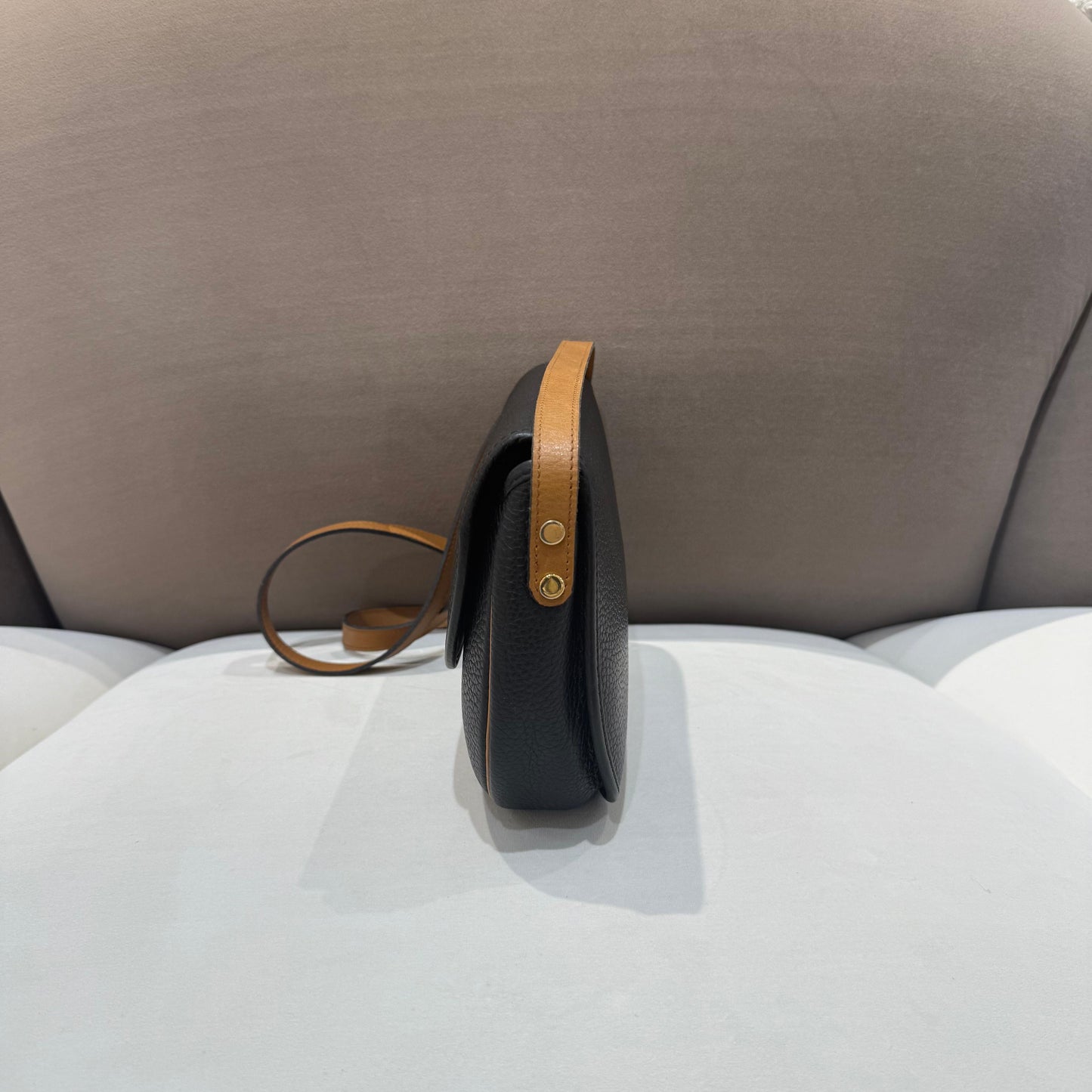 Christian Dior Vintage Cd Logo Leather Shoulder Bag