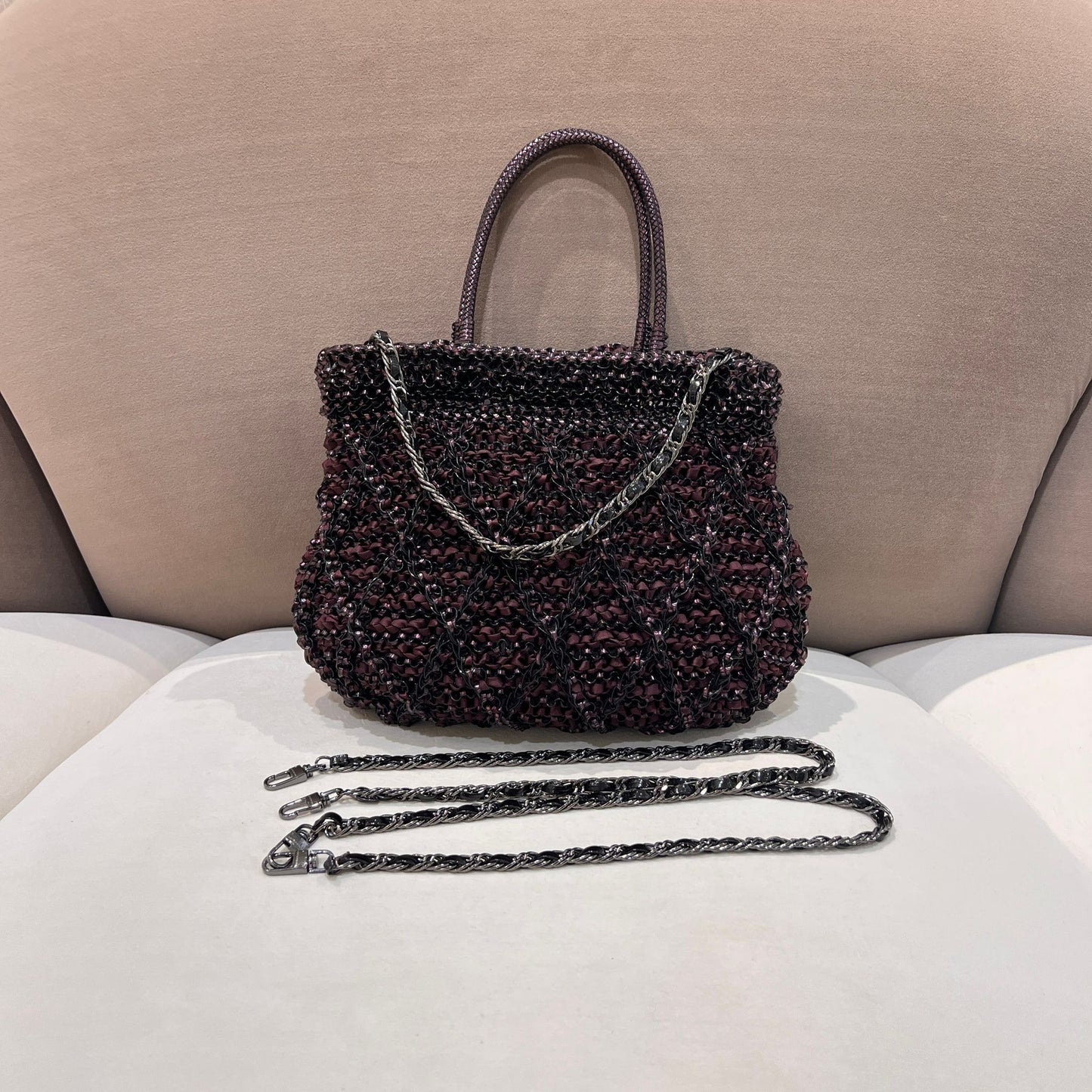 Anteprima 復古三向編織手提包