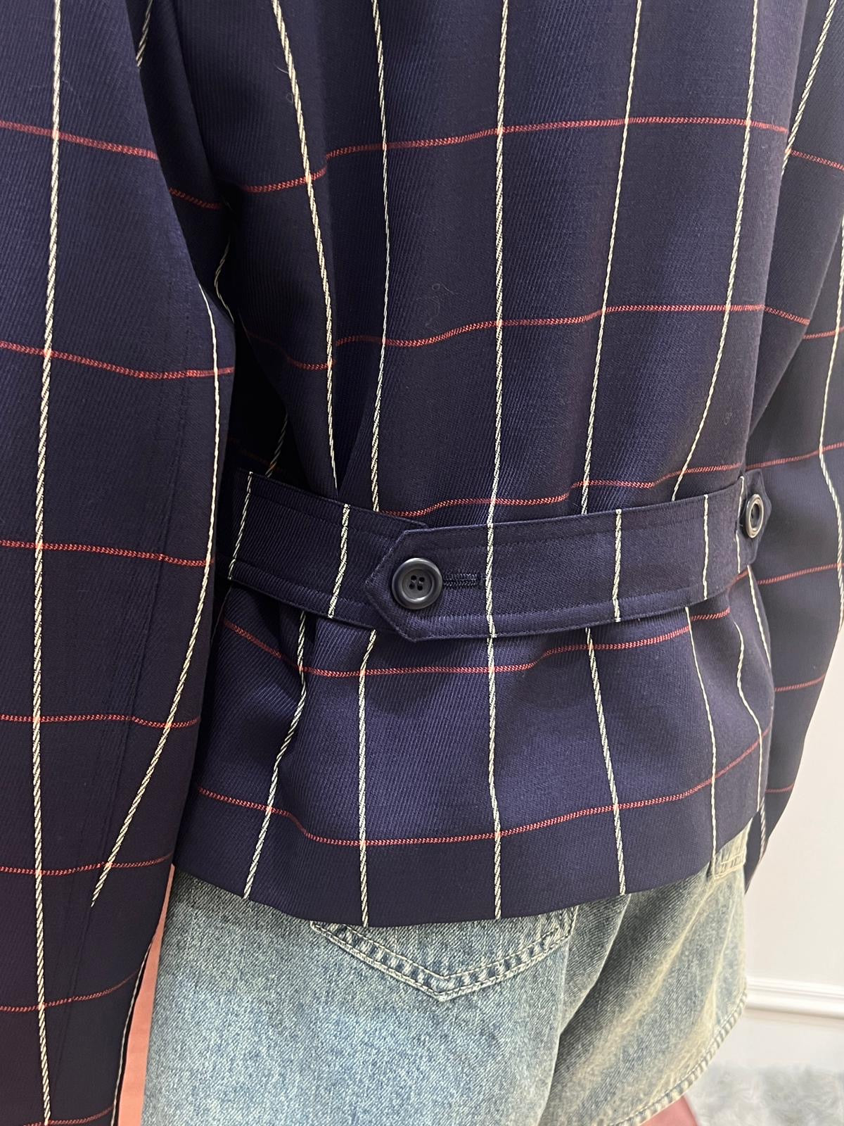 Christian Dior Vintage Christian Dior Sports Navy Check Blazer