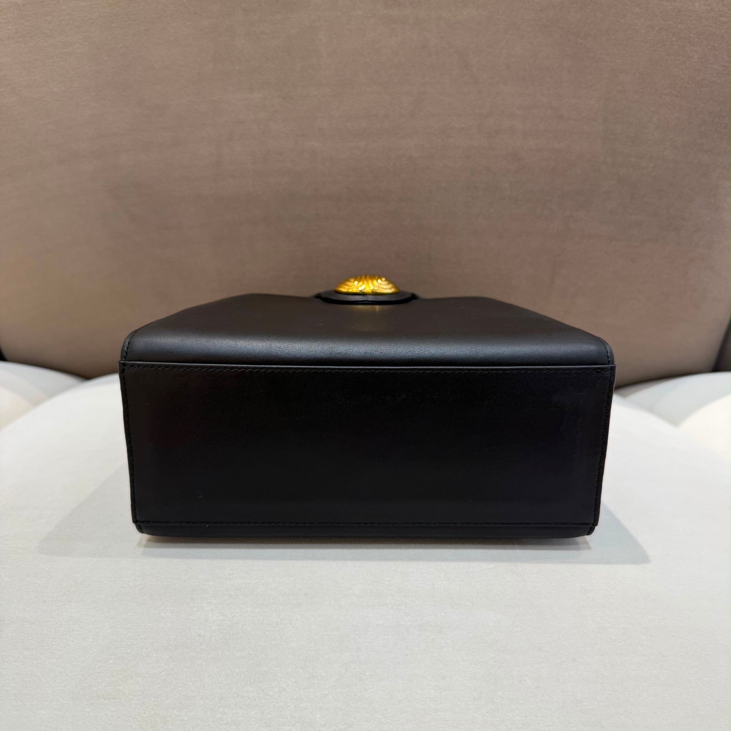 Givenchy Vintage Trapezoid Flap Black Leather Handbag