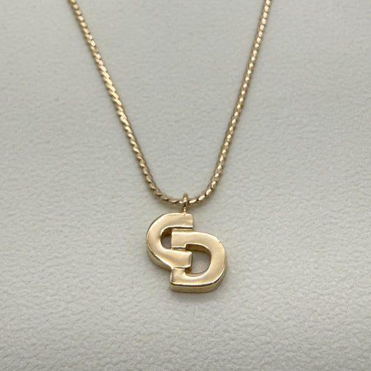 Christian Dior Vintage CD Logo Golden Necklace