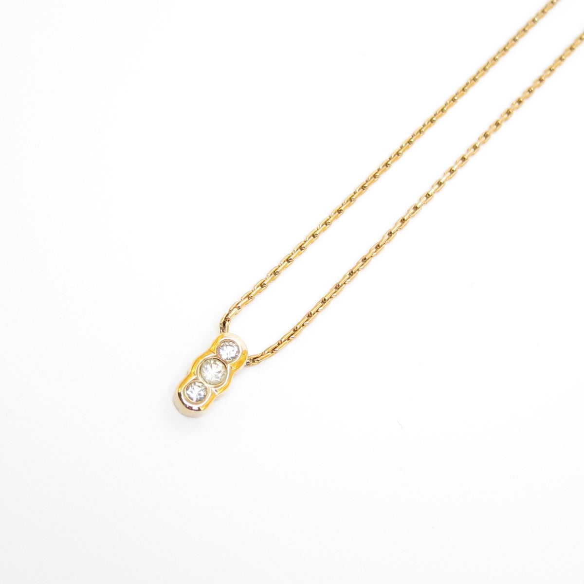 Christian Dior Vintage Triple Crystal Bar Necklace