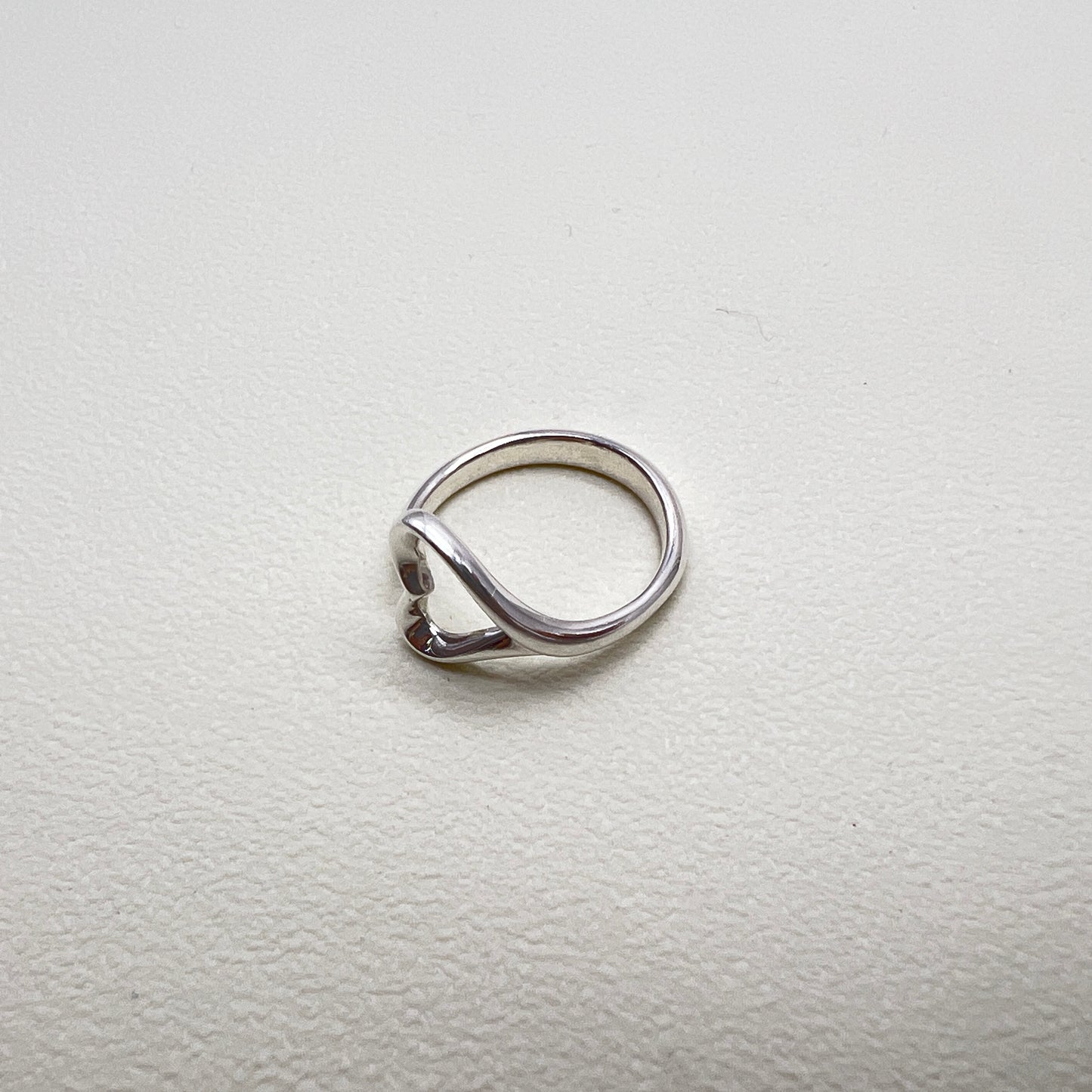 Tiffany Vintage Open Heart 925 Silver Ring #11