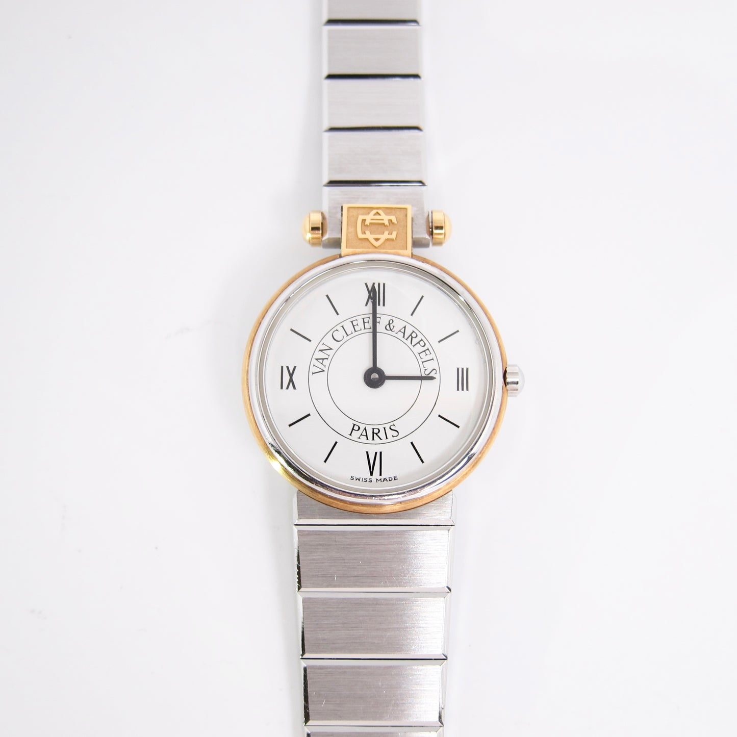 Van Cleef & Arpels Vintage La Collection Round White Face Two Tone Watch