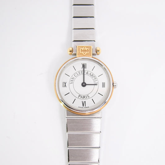 Van Cleef & Arpels Vintage La Collection Round White Face Two Tone Watch