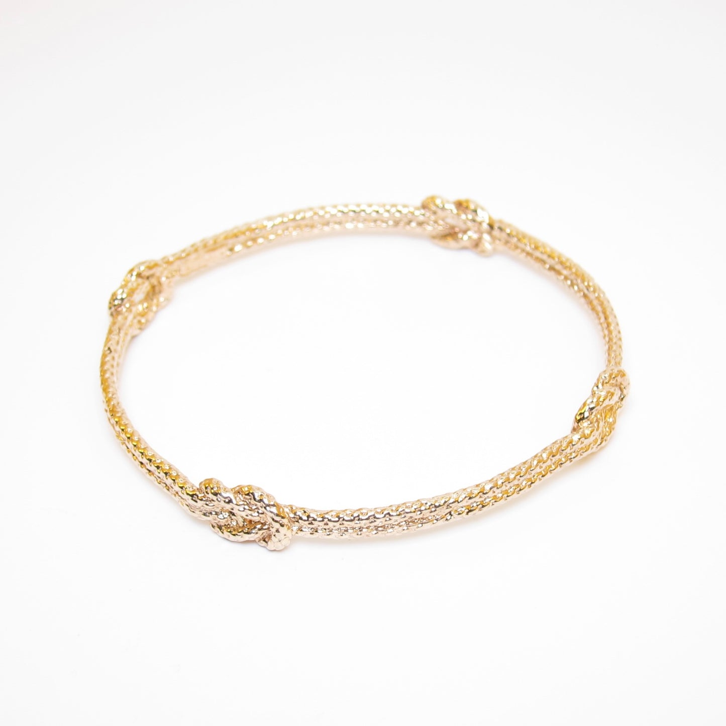 Christian Dior Vintage Twisted Rope Golden Bangle