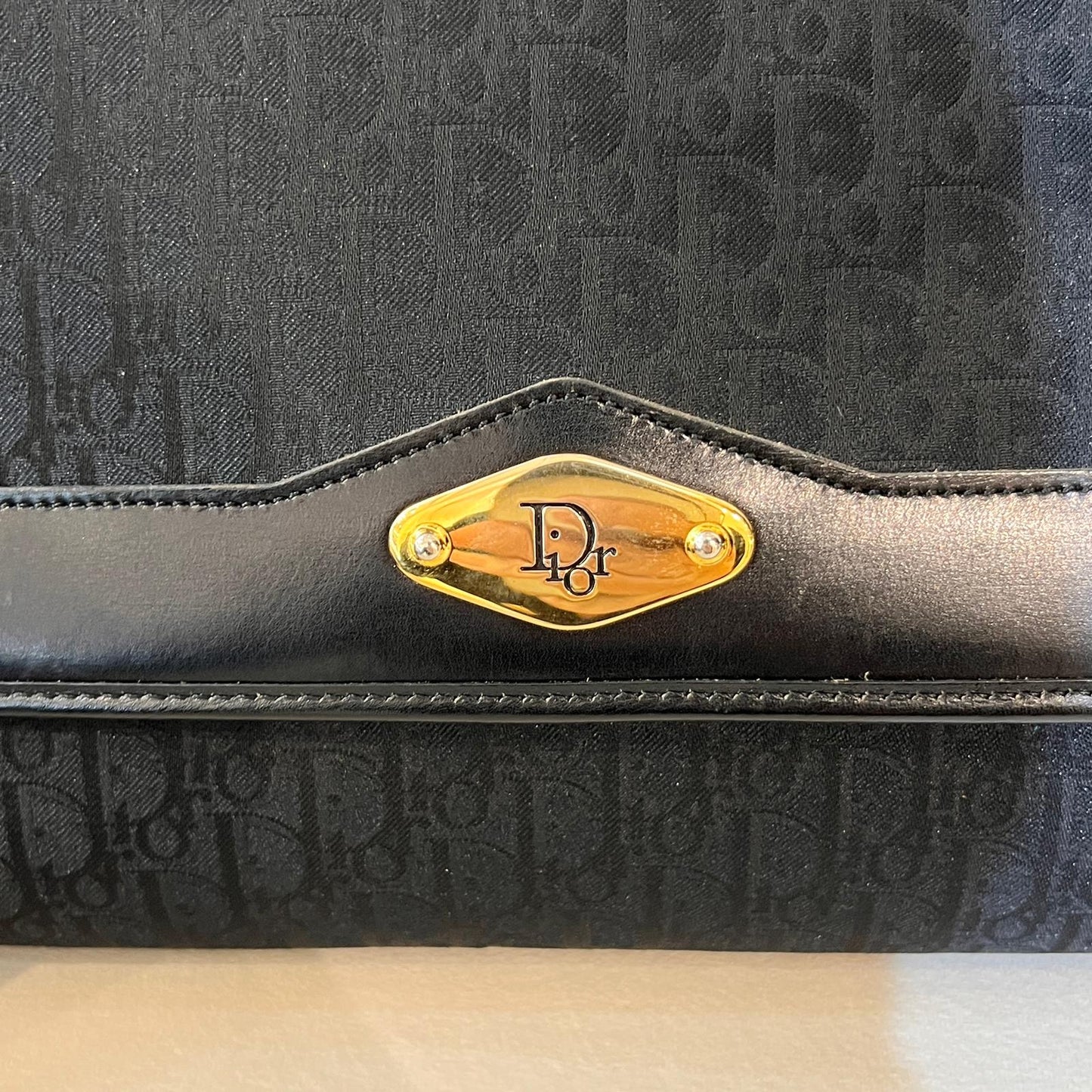 Christian Dior Vintage Trotter Chain Leather Shoulder Bag