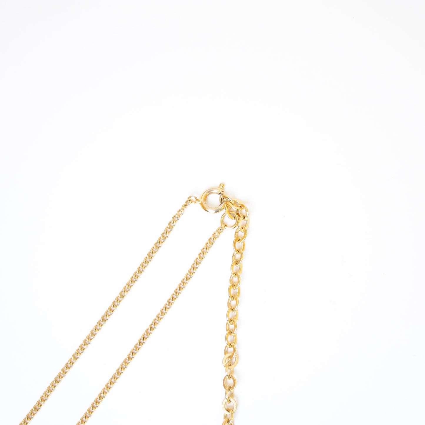 Christian Dior Vintage CD Logo in Circle with Leaves Golden Necklace