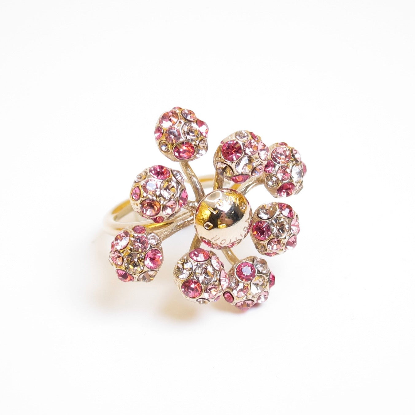 Louis Vuitton Vintage Mille Et Une Nuits Pink Color Stone Golden Ring