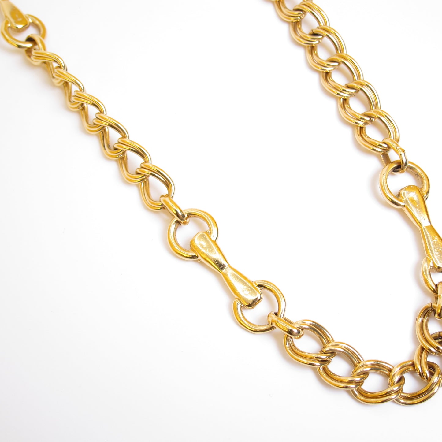 Celine Vintage Stylish Golden Long Necklace