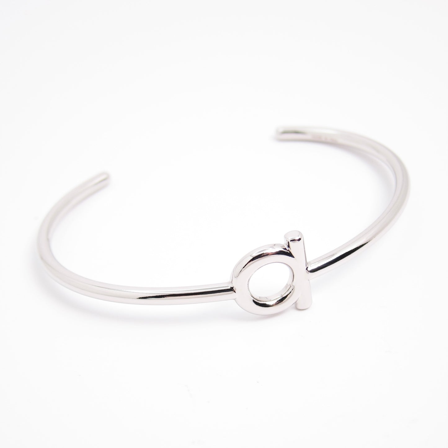 Ferragamo Vintage Gancini Silver Bangle